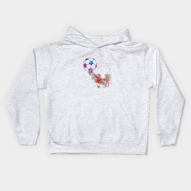 Soccer ball Kids Hoodie by RosaliArt